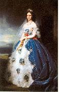 Franz Xaver Winterhalter Portrait of the Queen Olga of Wurttemberg oil on canvas